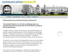 Tablet Screenshot of comm-research.dk